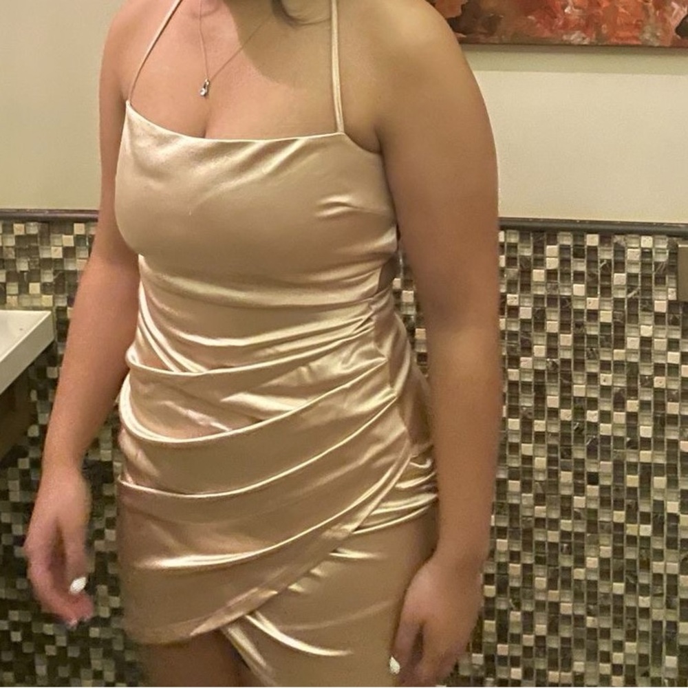 GOLD HOCO DRESS